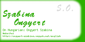 szabina ongyert business card